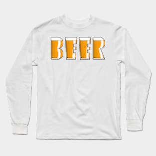 Beer Typography Long Sleeve T-Shirt